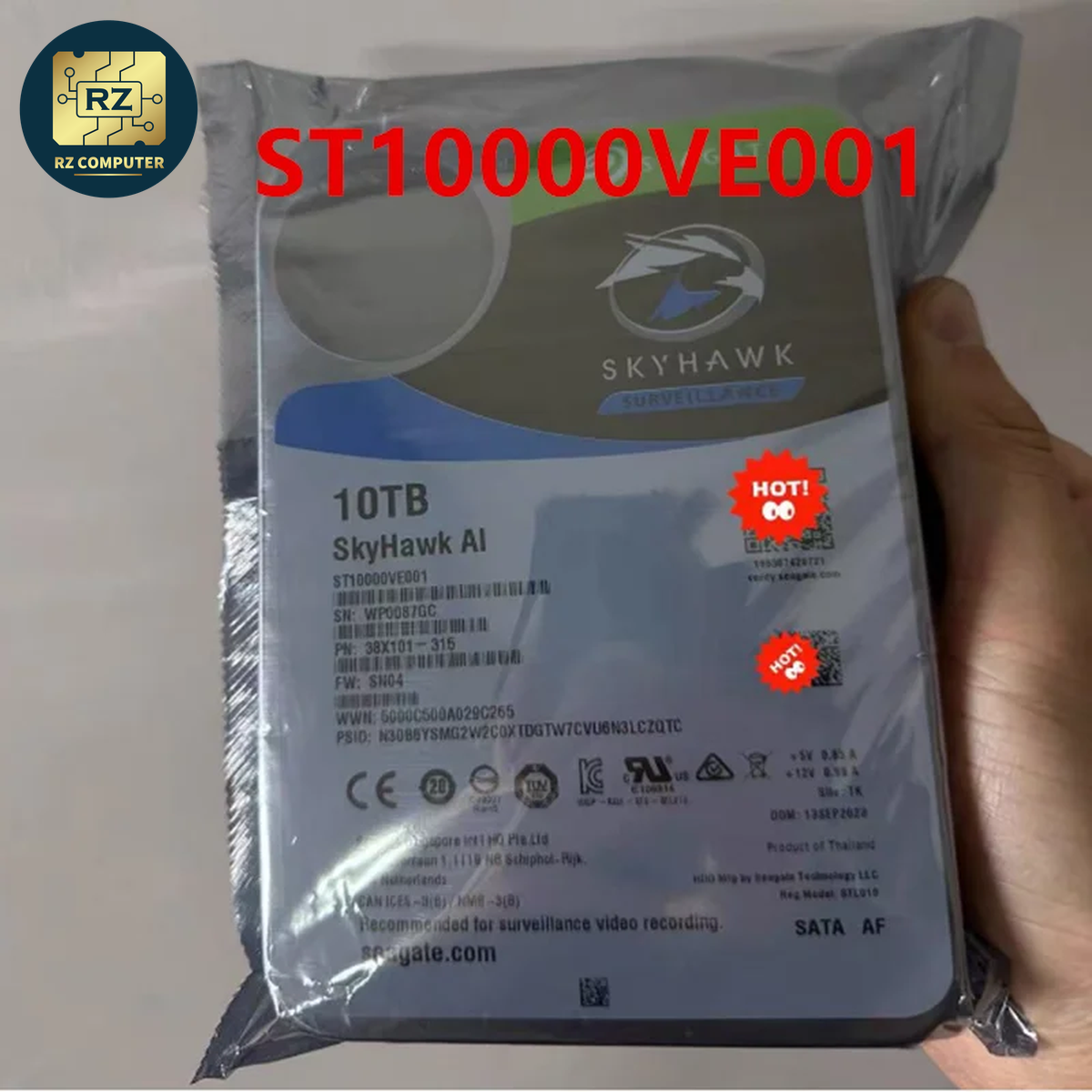 Seagate 3.5" Monitor 10TB ST10000VE001 5900rpm - Image 4