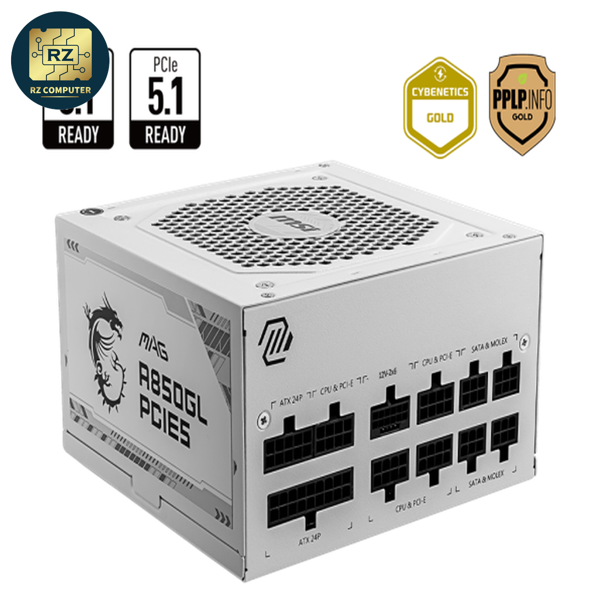 MSI MAG A850GL PCIE5 WHITE 850W - Image 7