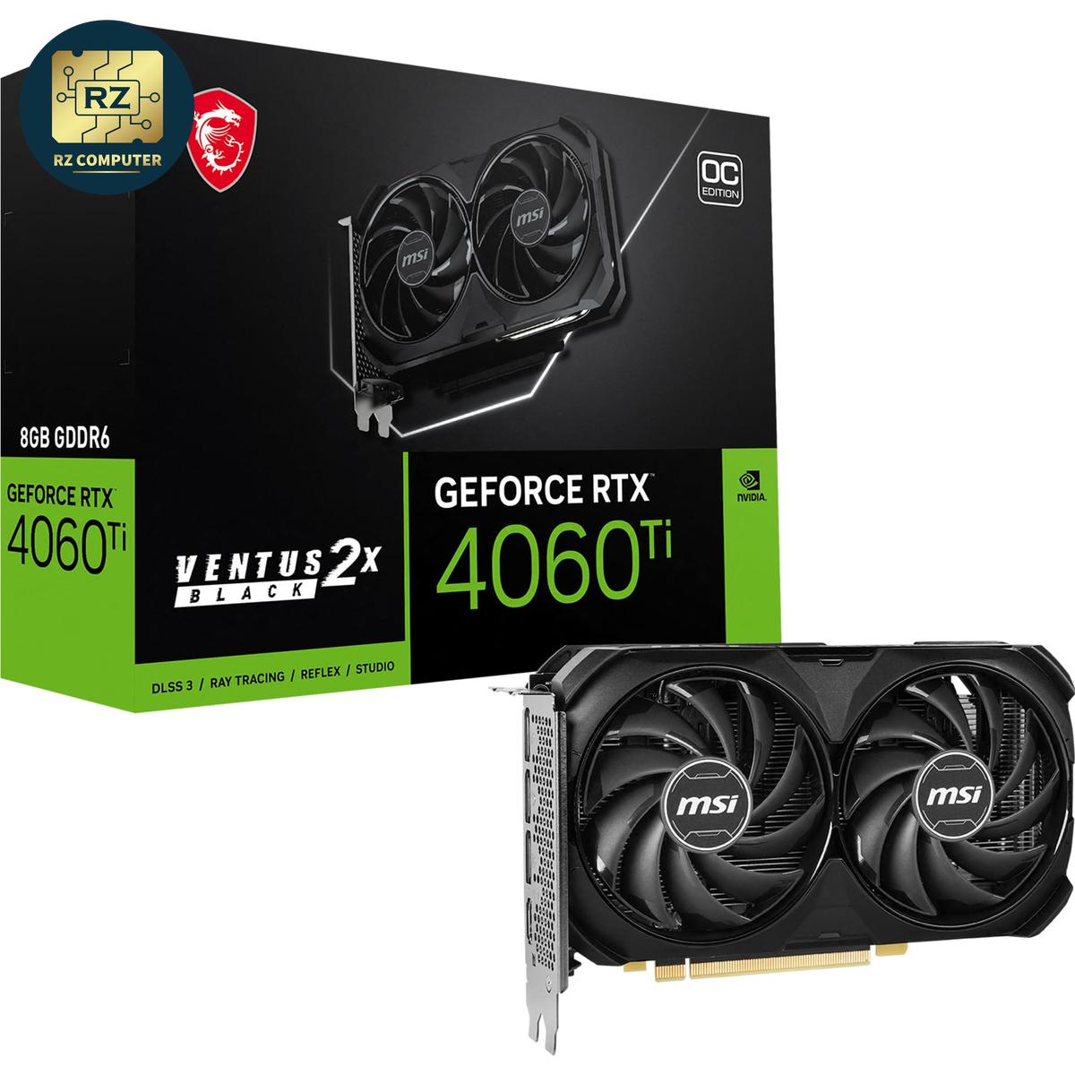 MSI GeForce RTX 4060Ti VENTUS 2X BLACK 8G OC - Image 2