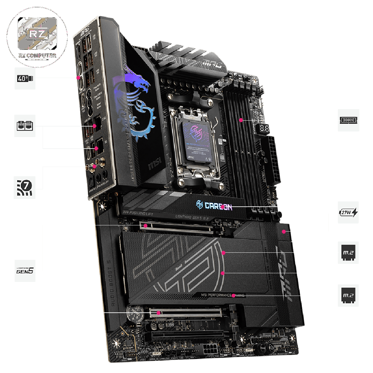 MSI AMD X870 MPG X870E CARBON WIFI - Image 8